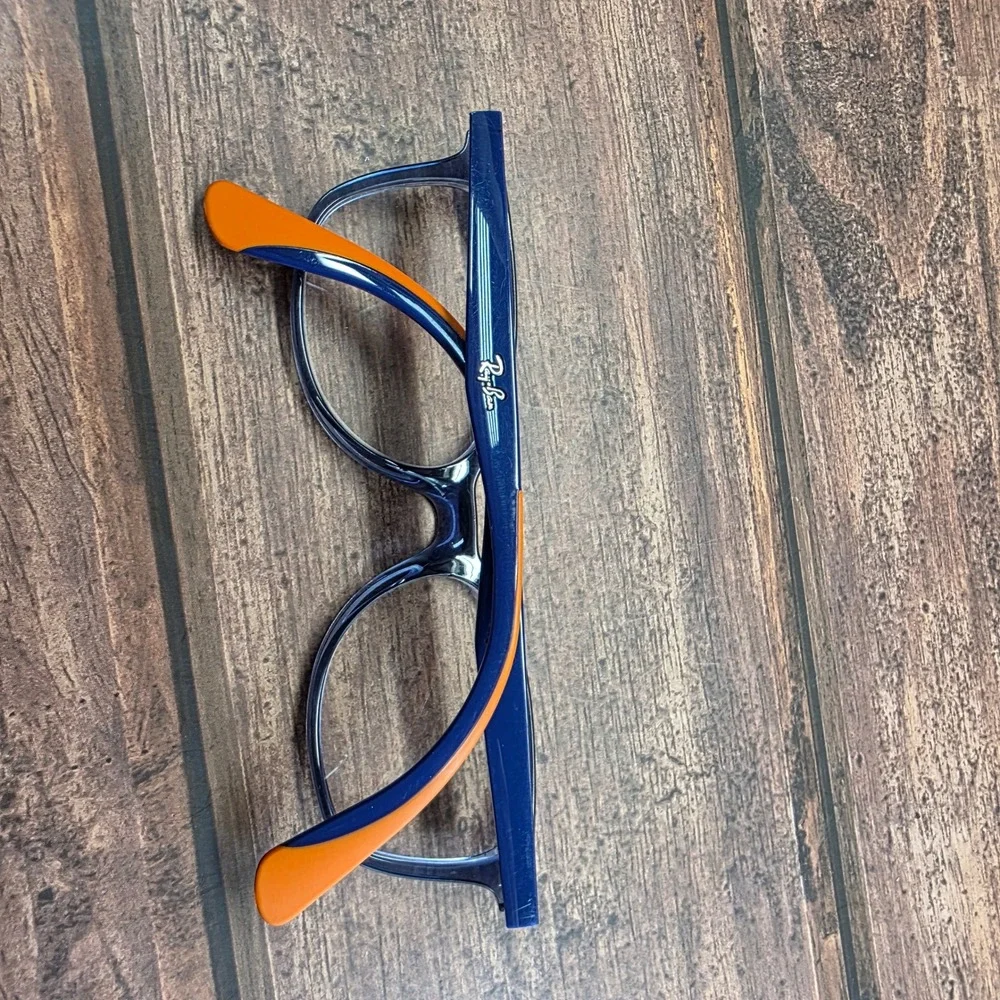 Ray-Ban RB 1586 3775 Blue Orange Cat Eye Eyeglass Frames 47-16-130